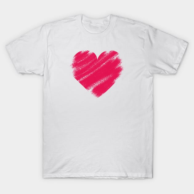 Charcoal Heart T-Shirt by GerrardShuttleworthArt